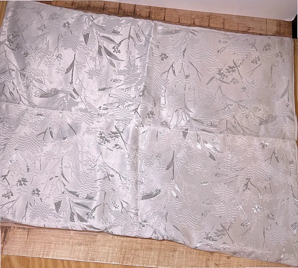 2 Decorative Silver Floral Pattern Pillow Shams 26''x 20''