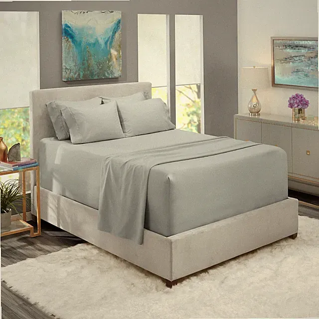 6 Piece Bed Sheets Set- Hotel Luxury Extra Deep Sheets, 39 Colors, 16"- 24" Deep