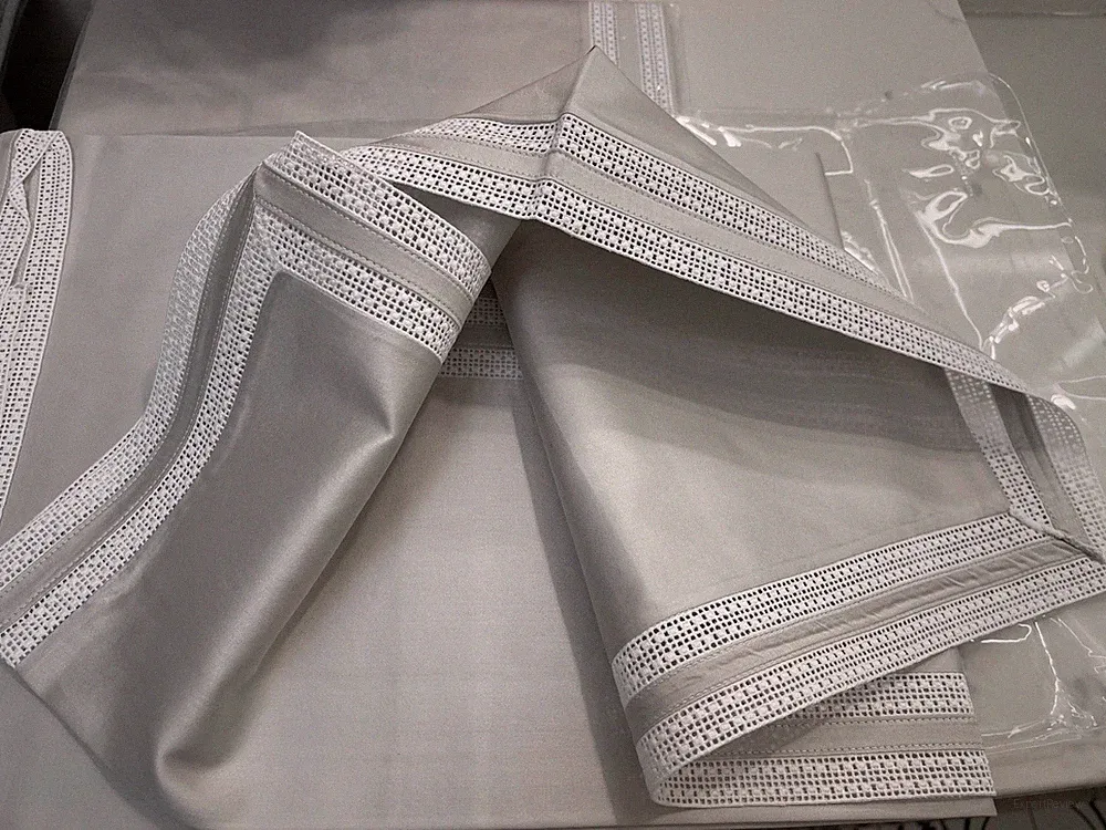 $830 Matouk Italy NWT (2pc) Shams Grace Giza-87 Sateen 615TC SILVER Read***