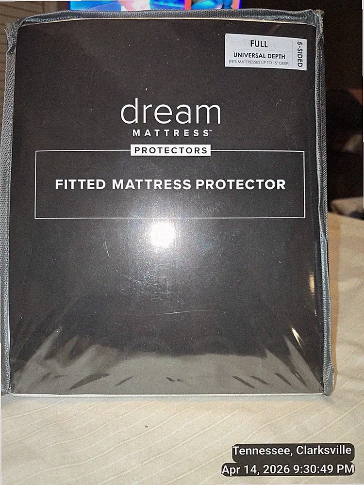 dream Mattress Protector Full Antimicrobial Silver White Waterproof Breathable