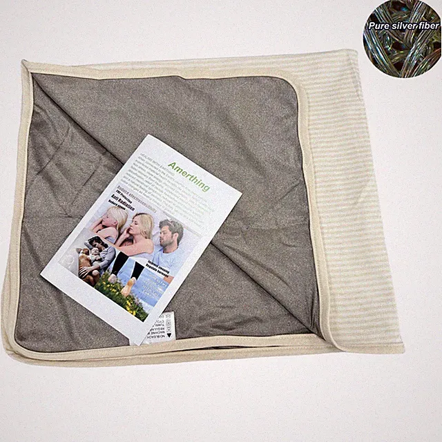 EMF Shielding Silver Fiber Knitted Blanket - Anti-Radiation Home Bed Cover