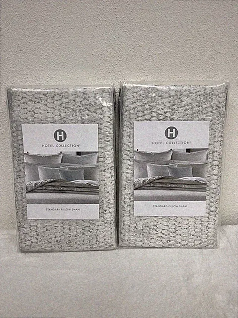 Hotel Collection Tessellate TWO Standard Shams NEW