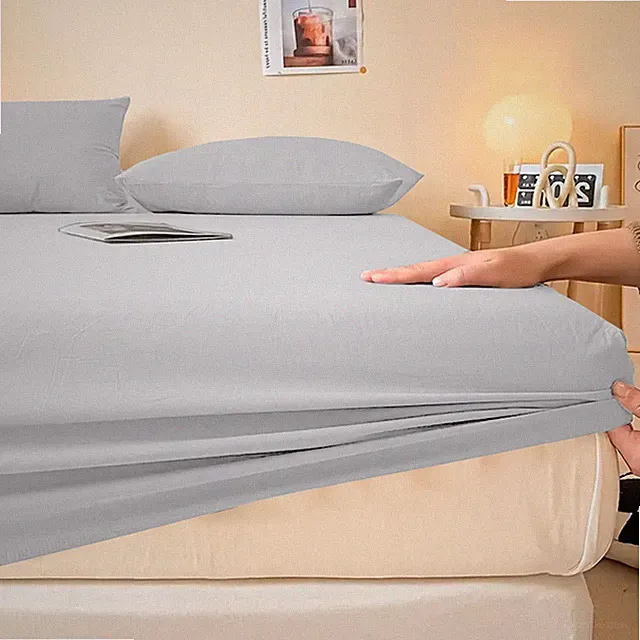 King Size Fitted Sheet 16" Extra Deep Mattress Cover Bed Sheets with Elastic