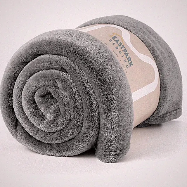 Large Fleece Throw Bed Blankets Soft Lightweight Sofa Bed Throw Twin Queen Mink