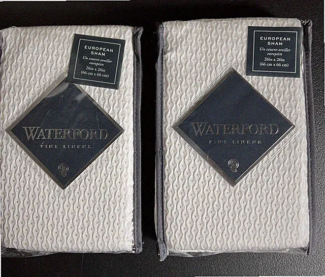 New Waterford Fine Linen Euro Pillow Sham Belline 26”x26” Silver