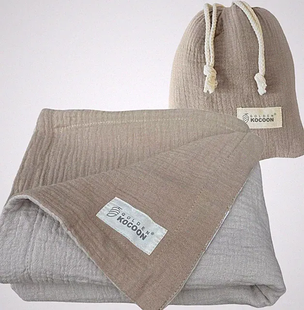 Organic Cotton EMF Shielding Blanket - Travel Size for 5G & WiFi Protection