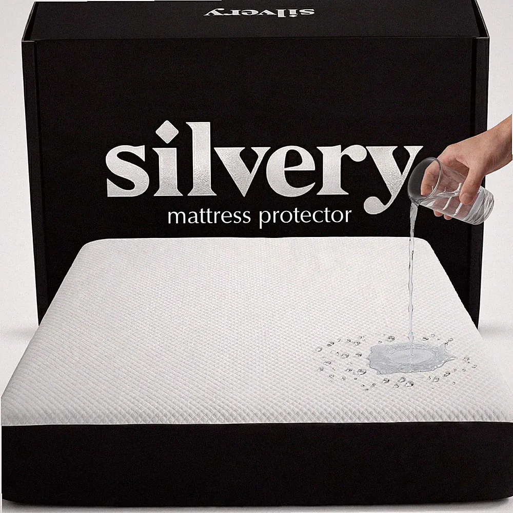 Silver Infused Cooling Mattress Protector - Breathable Waterproof Protection...