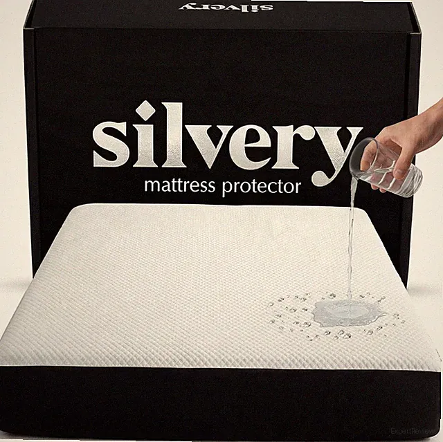 Silver Infused Cooling Mattress Protector - Waterproof & Hypoallergenic 21” Deep
